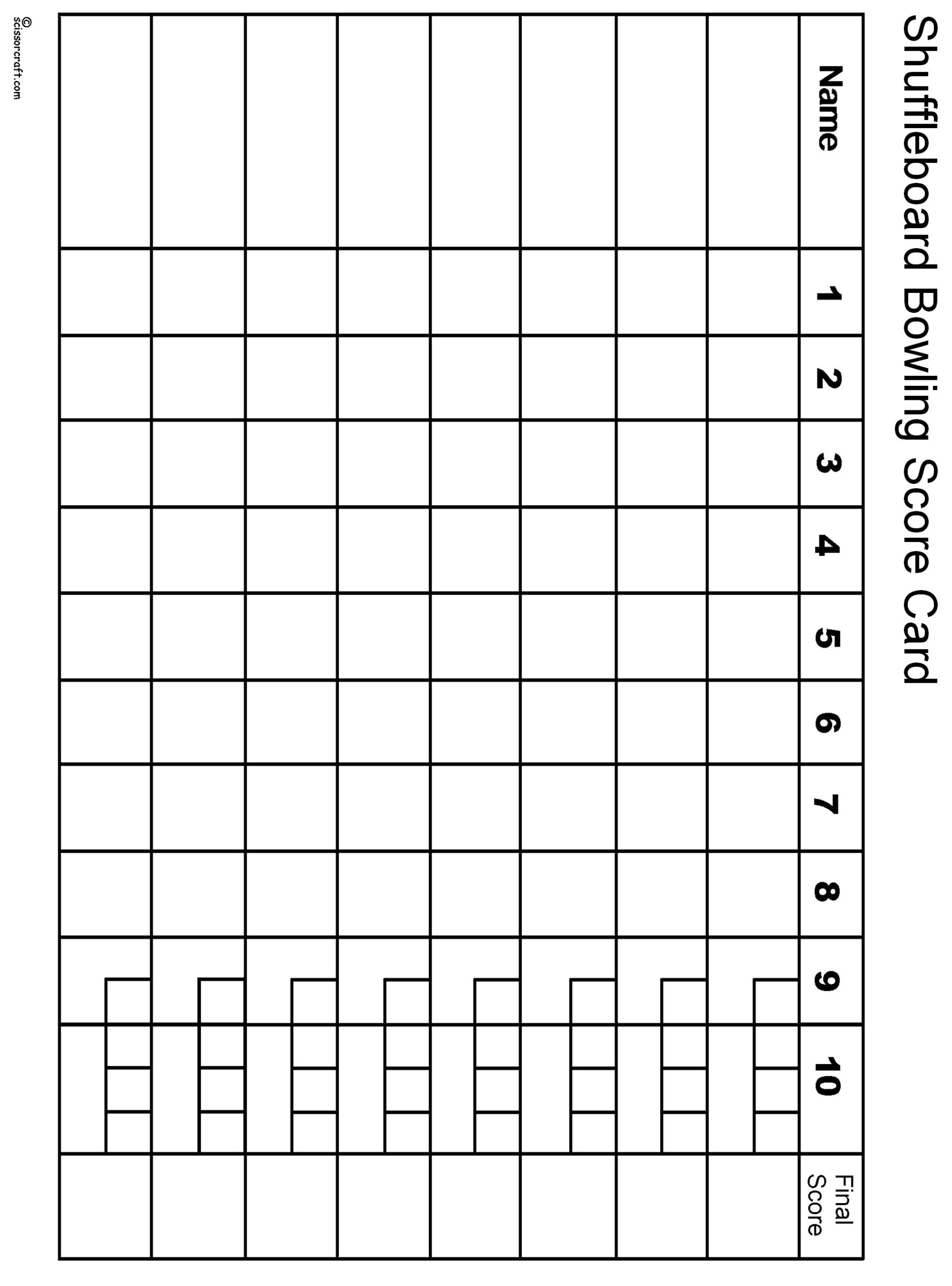 Large Print Score Cards - Theory of Pat